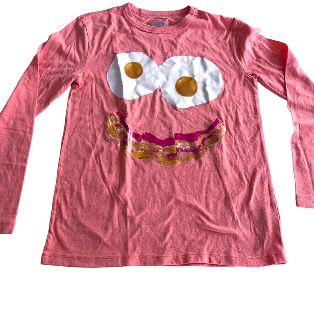 Crewcuts boys orange graphic long sleeve t-shirt size 6-7